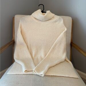 Zara Cream Turtleneck Sweater